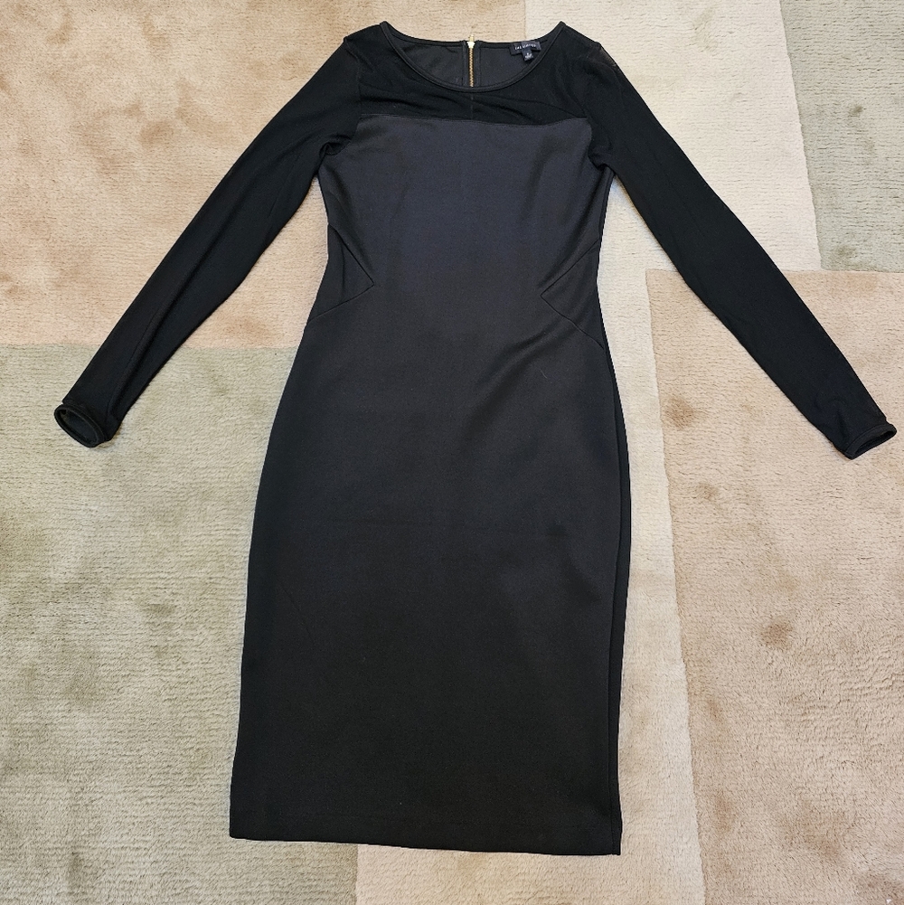 Scuba Modal Black Long Sleeve Dress